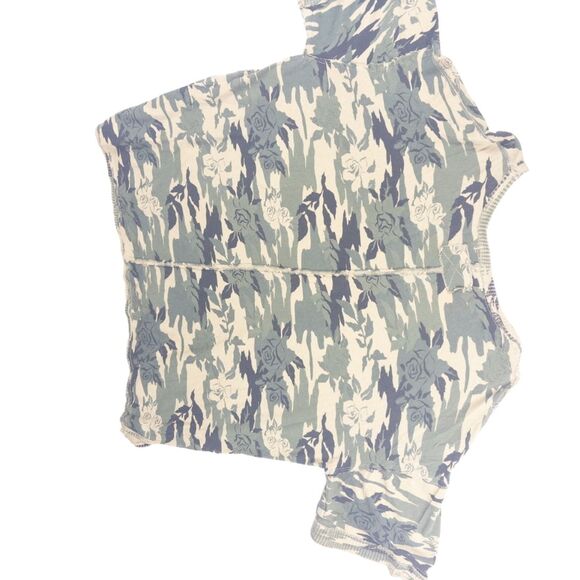 Free People We The Free You And Me Tee Medium Army Floral Camo Oversized Top - Picture 5 of 7